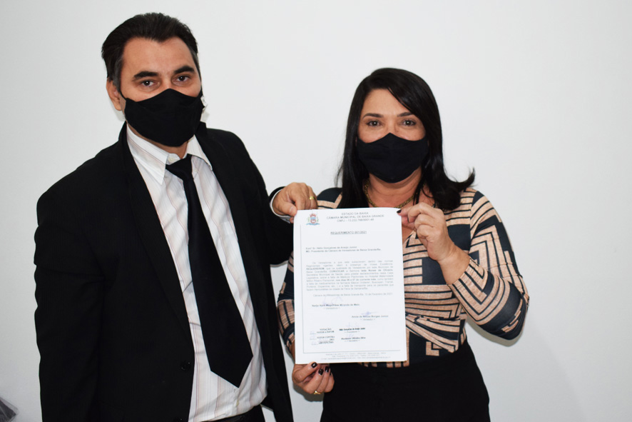 Vereadora Najinha e vereador Amós Júnior requer convocação da Secretaria de Saúde para prestar esclarecimento sobre a saúde de Baixa Grande